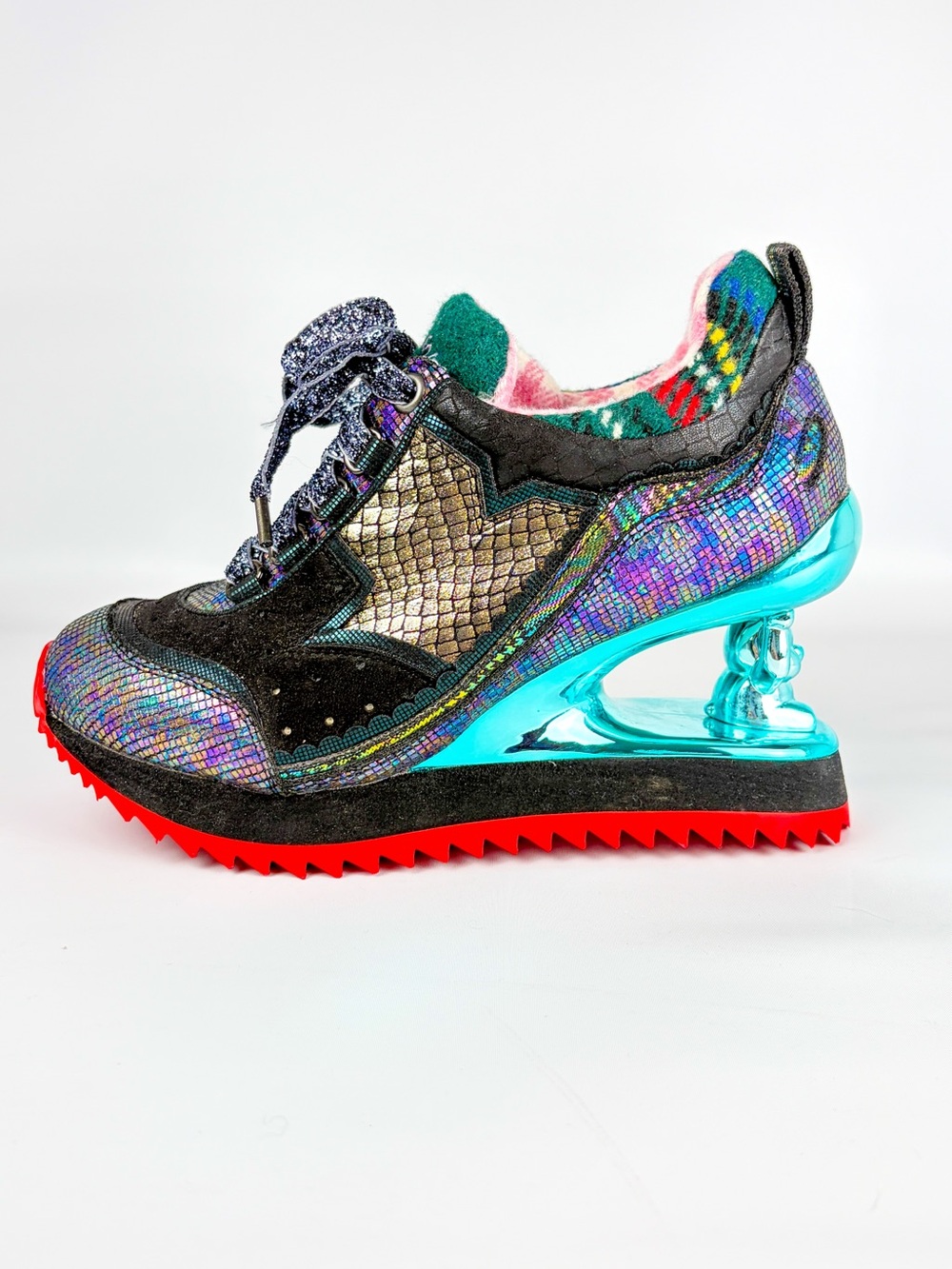 Irregular Choice Shop and Me Platform Sneakers | Sculptural Heel | NIB EU 37